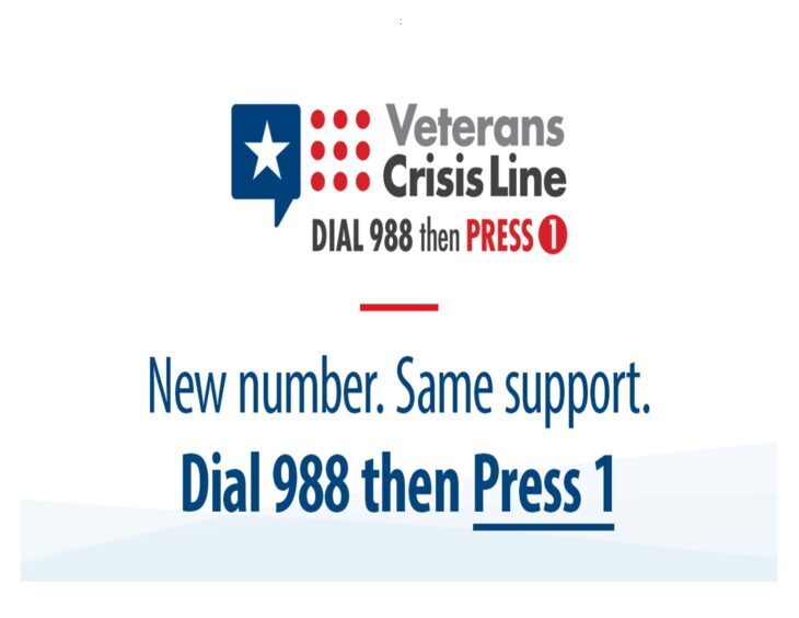 <p>New number. Same support. Dial 988 then Press 1</p>
