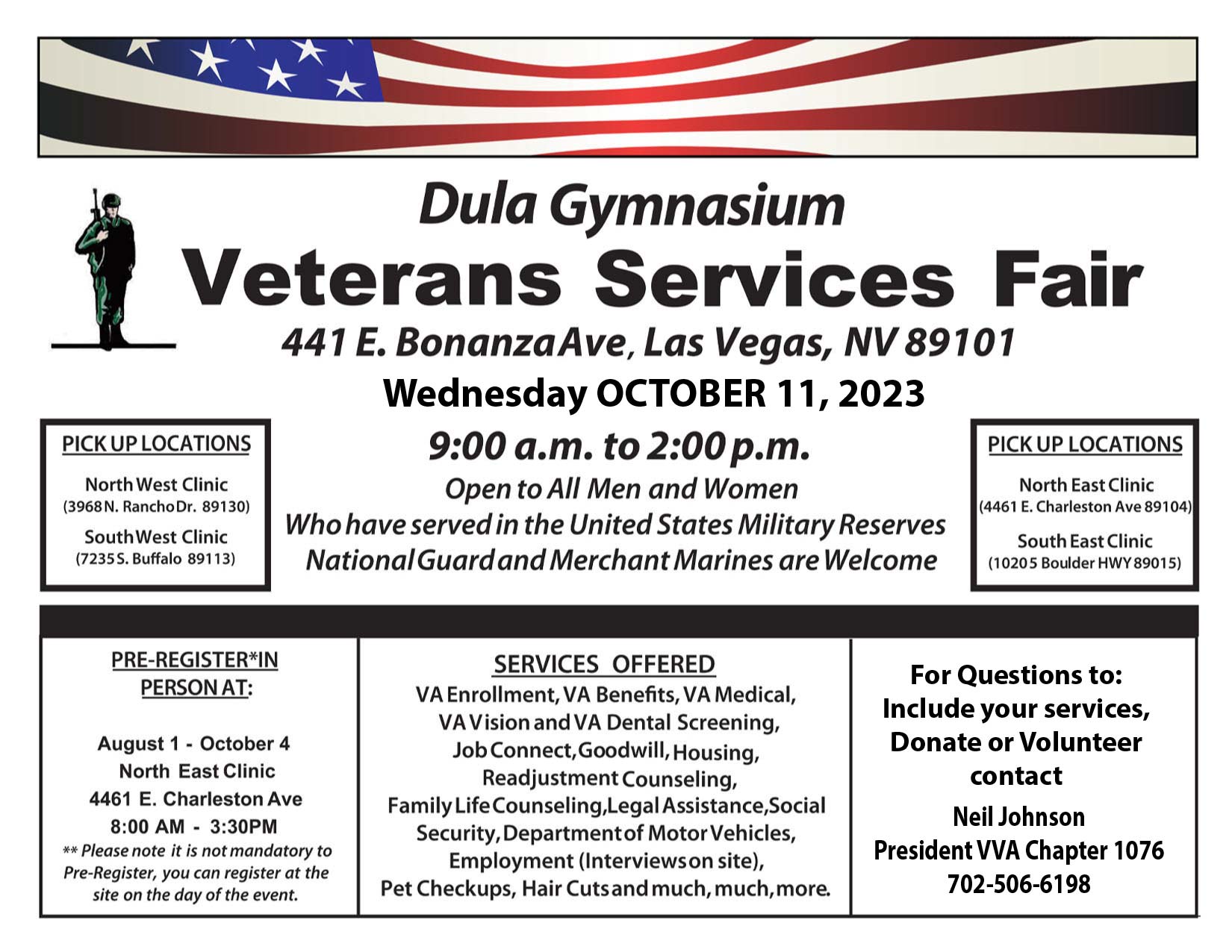 Veterans Services Fair flyer – October 11, 2023