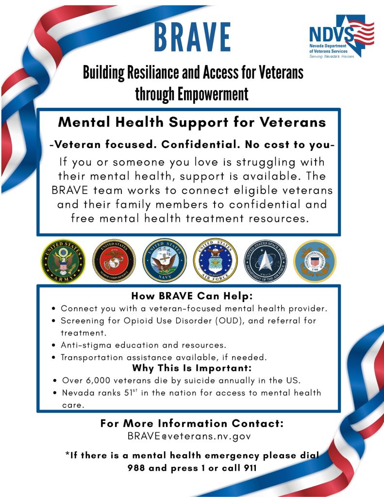 Flier for the building resilience and access for Veterans through empowerment program.